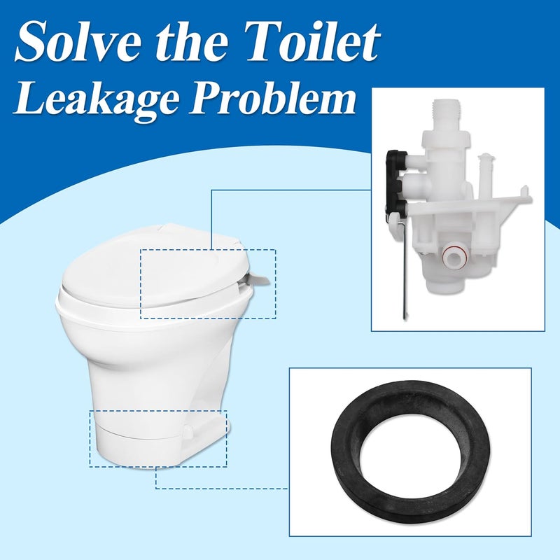 WEST ORGIN 31705 RV Toilet Water Valve Kit, Compatible with Thetford Aqua-Magic V High and Low Models - Image 5